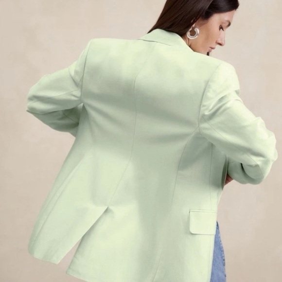 BANANA REPUBLIC HOURGLASS (NWT ITALIAN VISCOSE-LINEN BLAZER Sz 12 - Picture 3 of 16